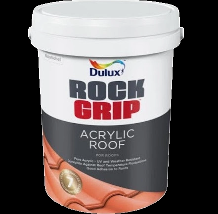 Acrylic paint specifically designed for roofs with granular tiles.
