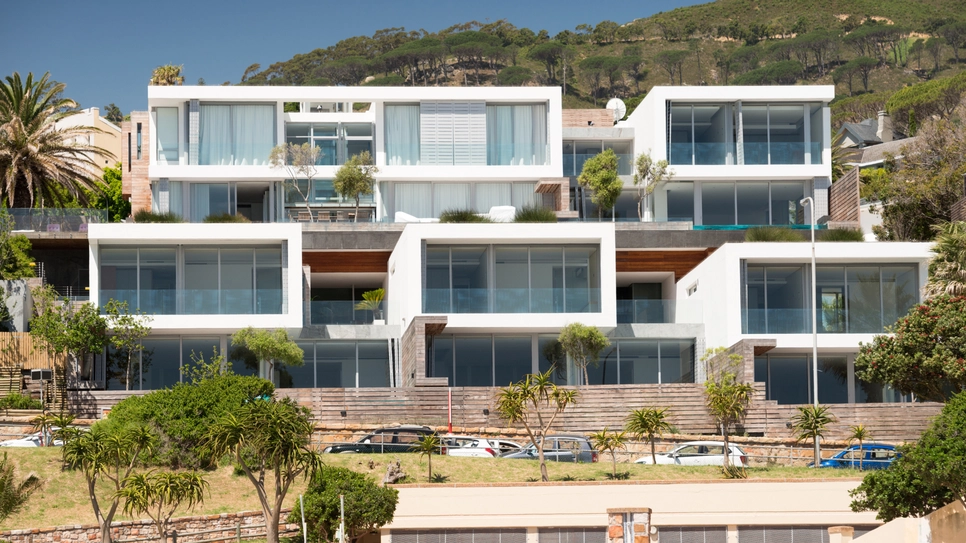 Beachfront flats yield high rental income.