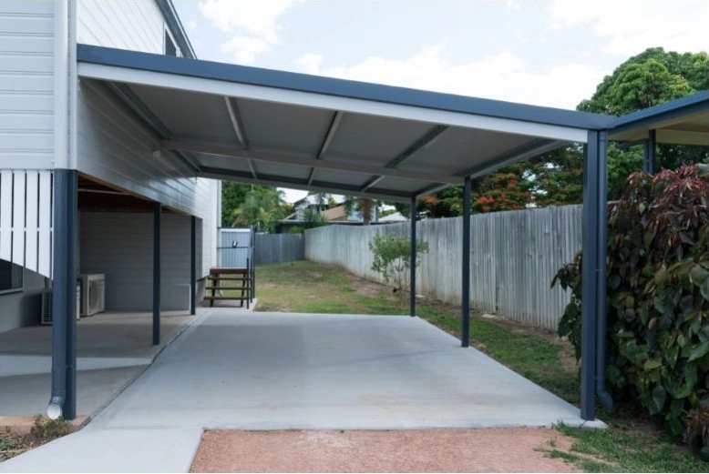 Carport attached to the house