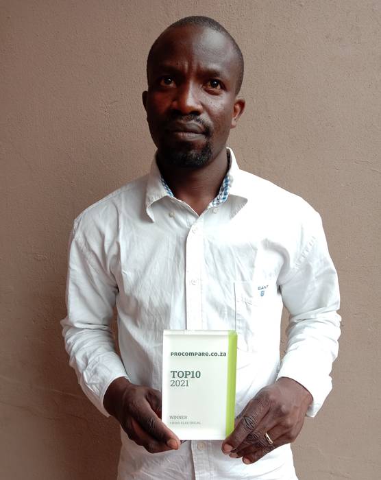 "I am so proud to have this certificate as the TOP 10 winner. I will try all my best to do better even this year," says Dickson Phiri of Chidu Electrical.