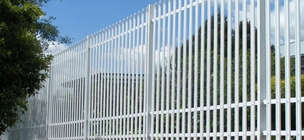 white palisade fence