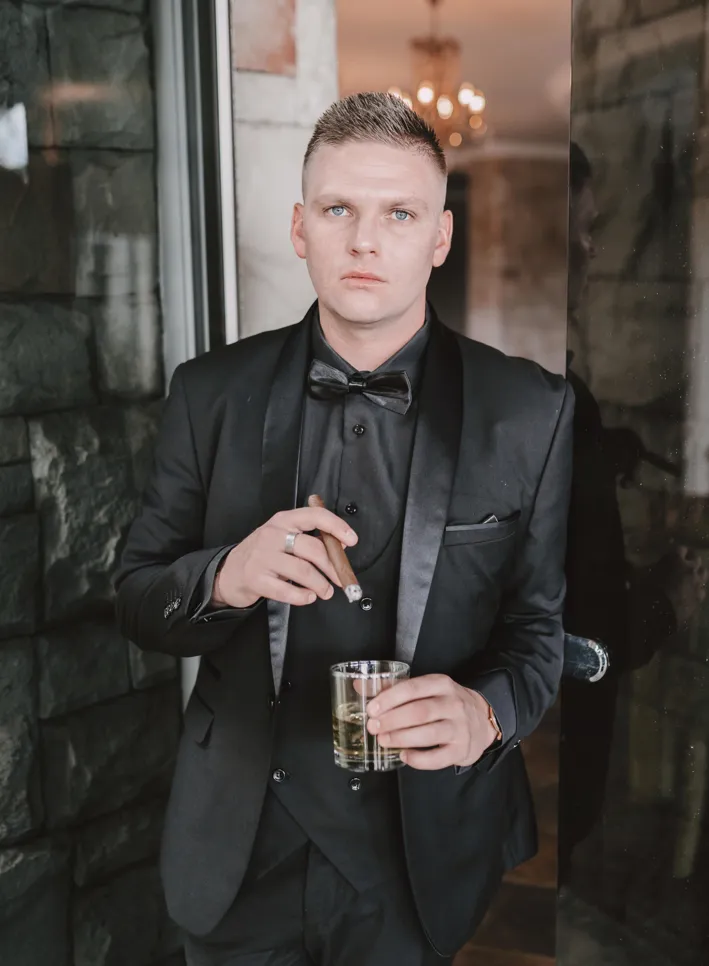 Bradley Bedser, the owner of The Digital Difference company from Johannesburg with a cigar in his hand.